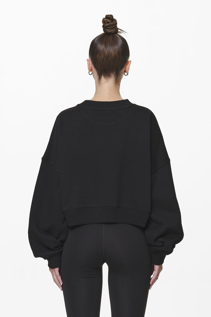 Pegador Londa Cropped Oversized Sweater Black Gum Begrenzt auf 3 Tage