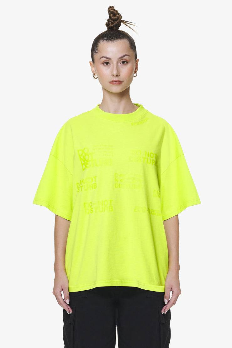 Pegador Groven Heavy Oversized Tee Washed Lime Yellow zollfrei