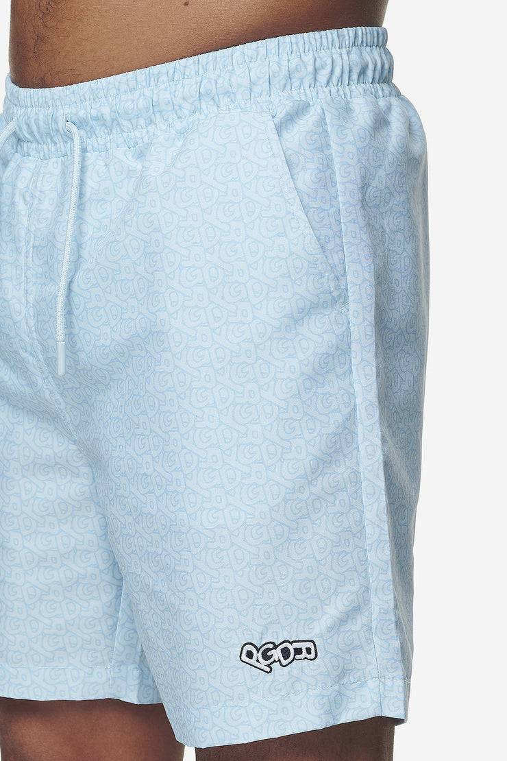 Pegador Kempton Monogram Swim Shorts Baby Blue Limitierter Zeitrabatt