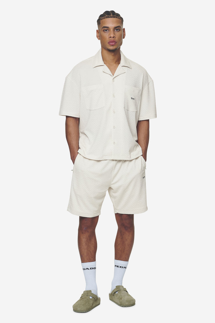 Pegador Wyton Structured Summer Shorts Salty Cream Online Shopping