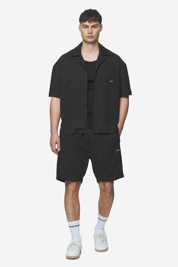 Pegador Wyton Structured Summer Shirt Black Saisonschlussverkauf