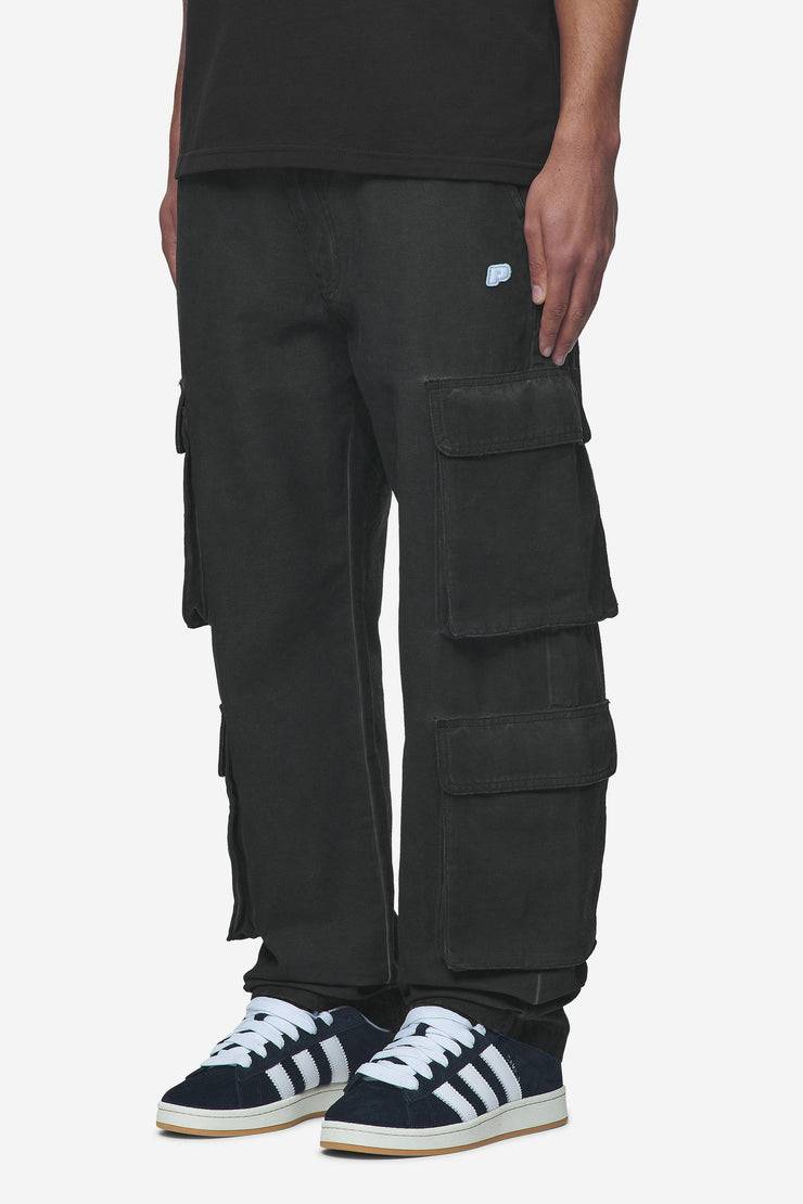 Pegador Preto Wide Cargo Pants Dyed Black Weihnachtsangebot