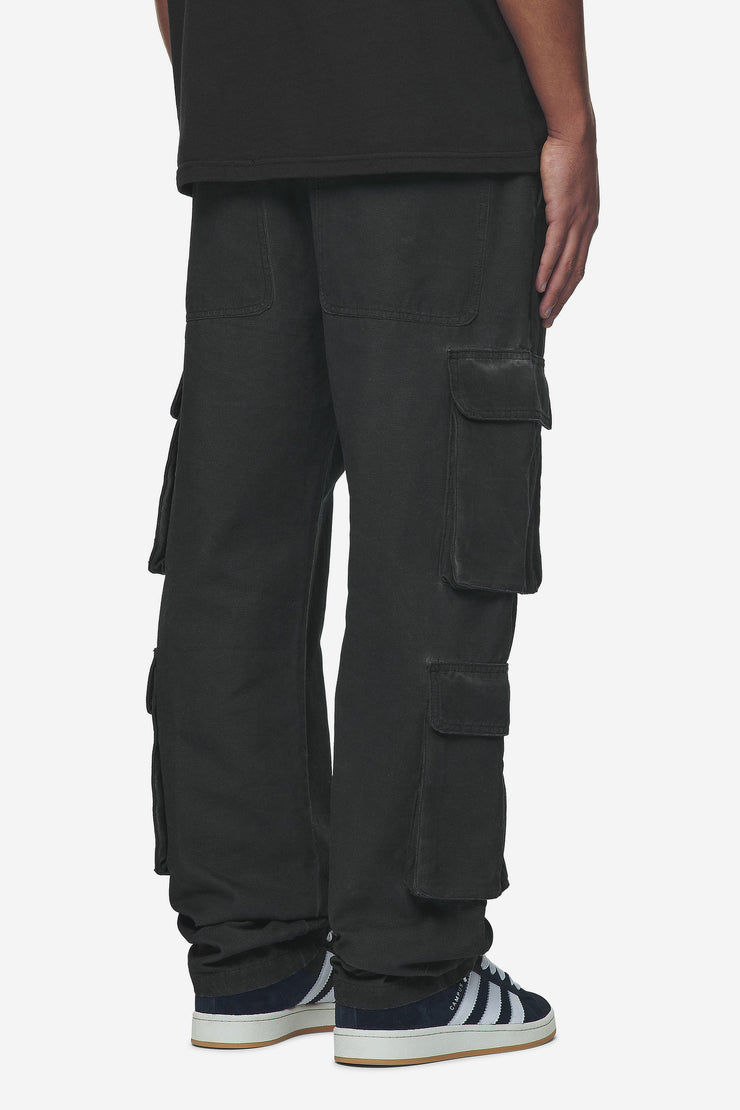 Pegador Preto Wide Cargo Pants Dyed Black Weihnachtsangebot