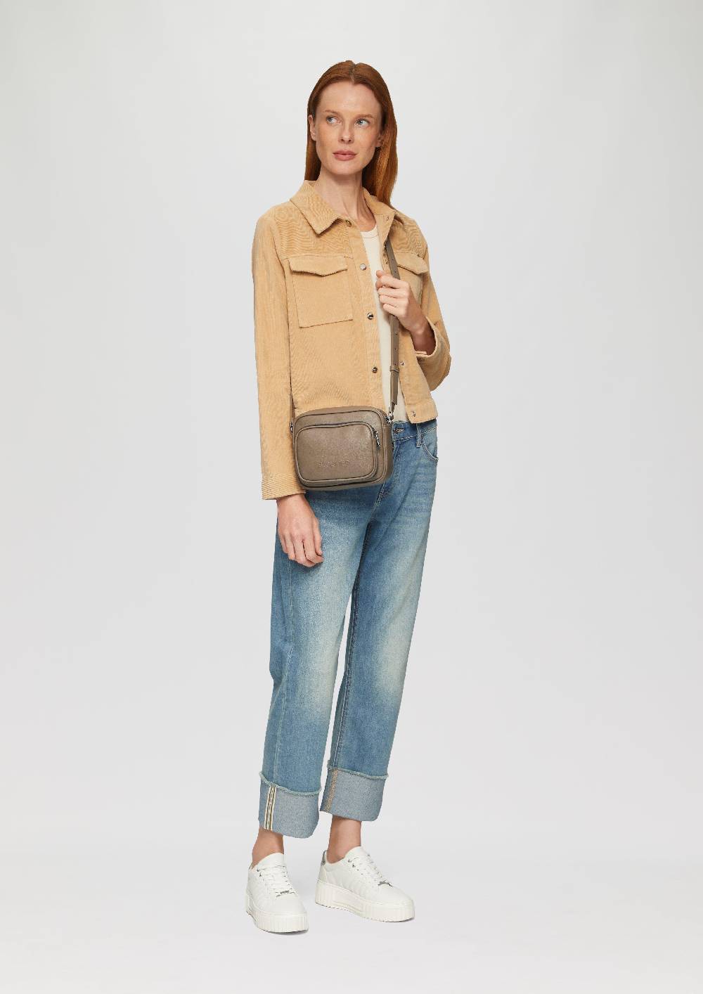 s.Oliver Große Camera-Bag in Leder-Optik Sonderangebot