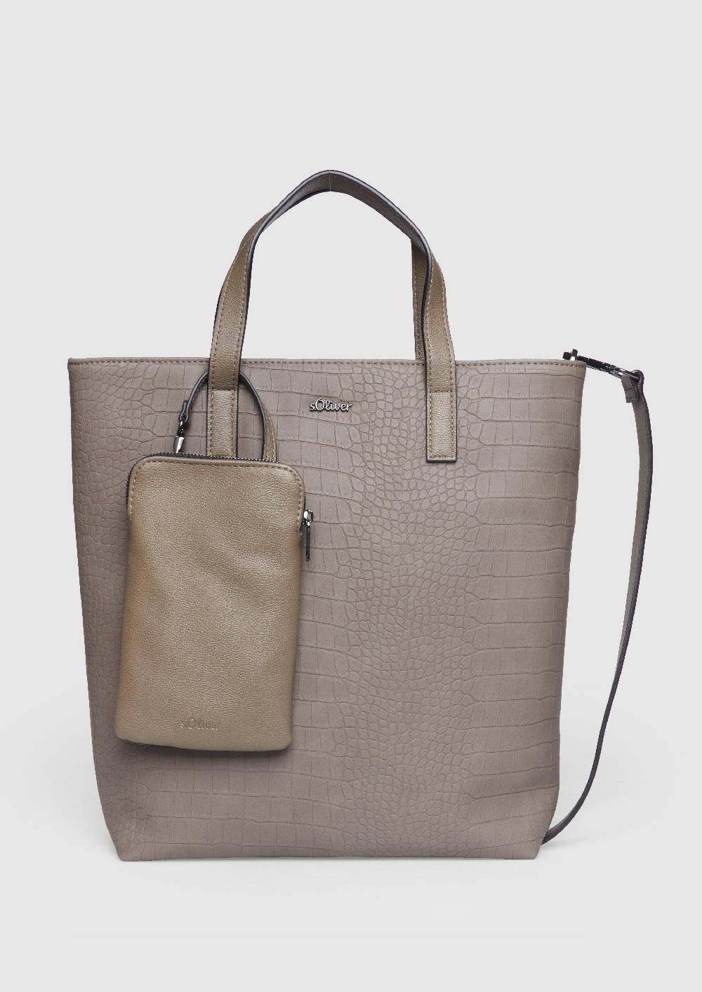 s.Oliver Mittelgroßer Shopper in Krokodilleder-Optik Preisnachlass