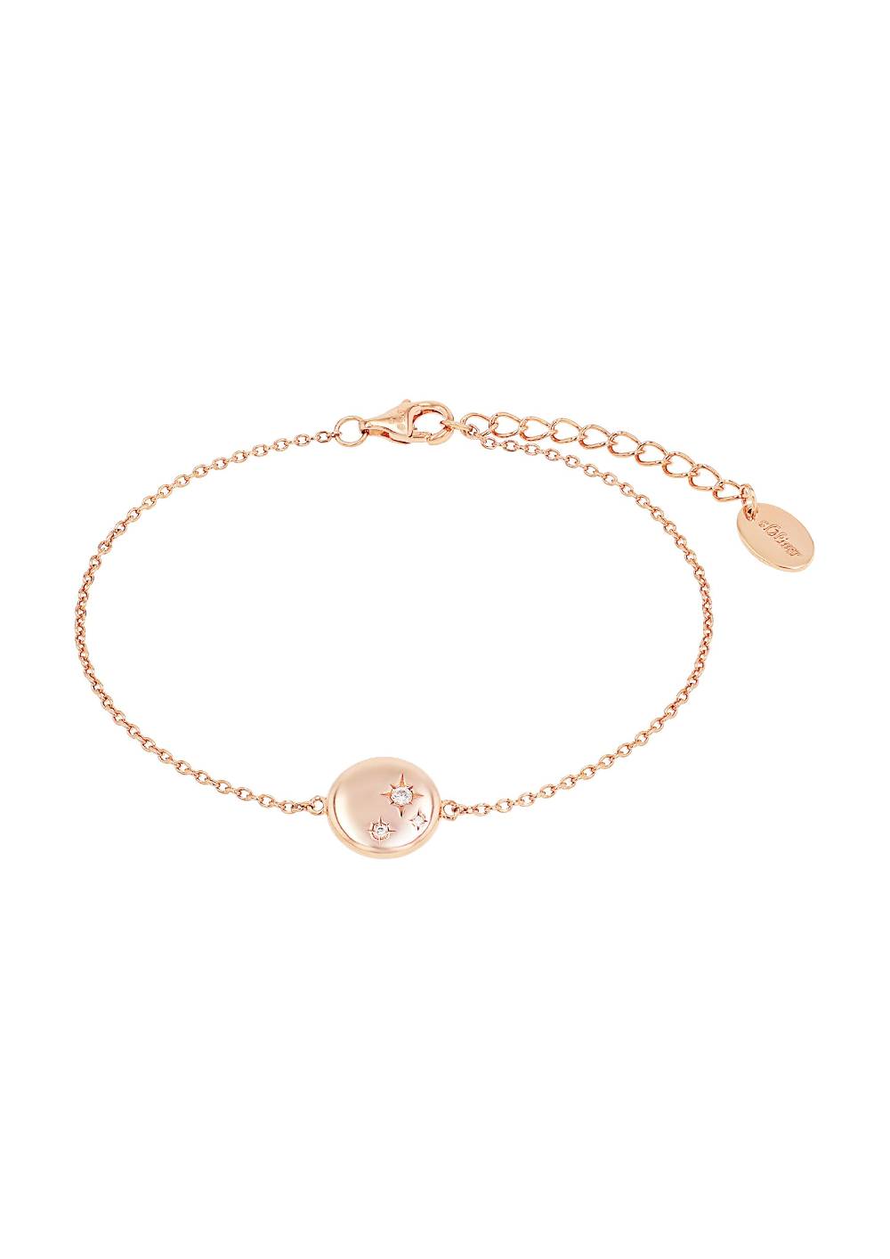 s.Oliver rosévergoldet Silber-Armband mit Stern-Motiv Kostenlose Rückgabe