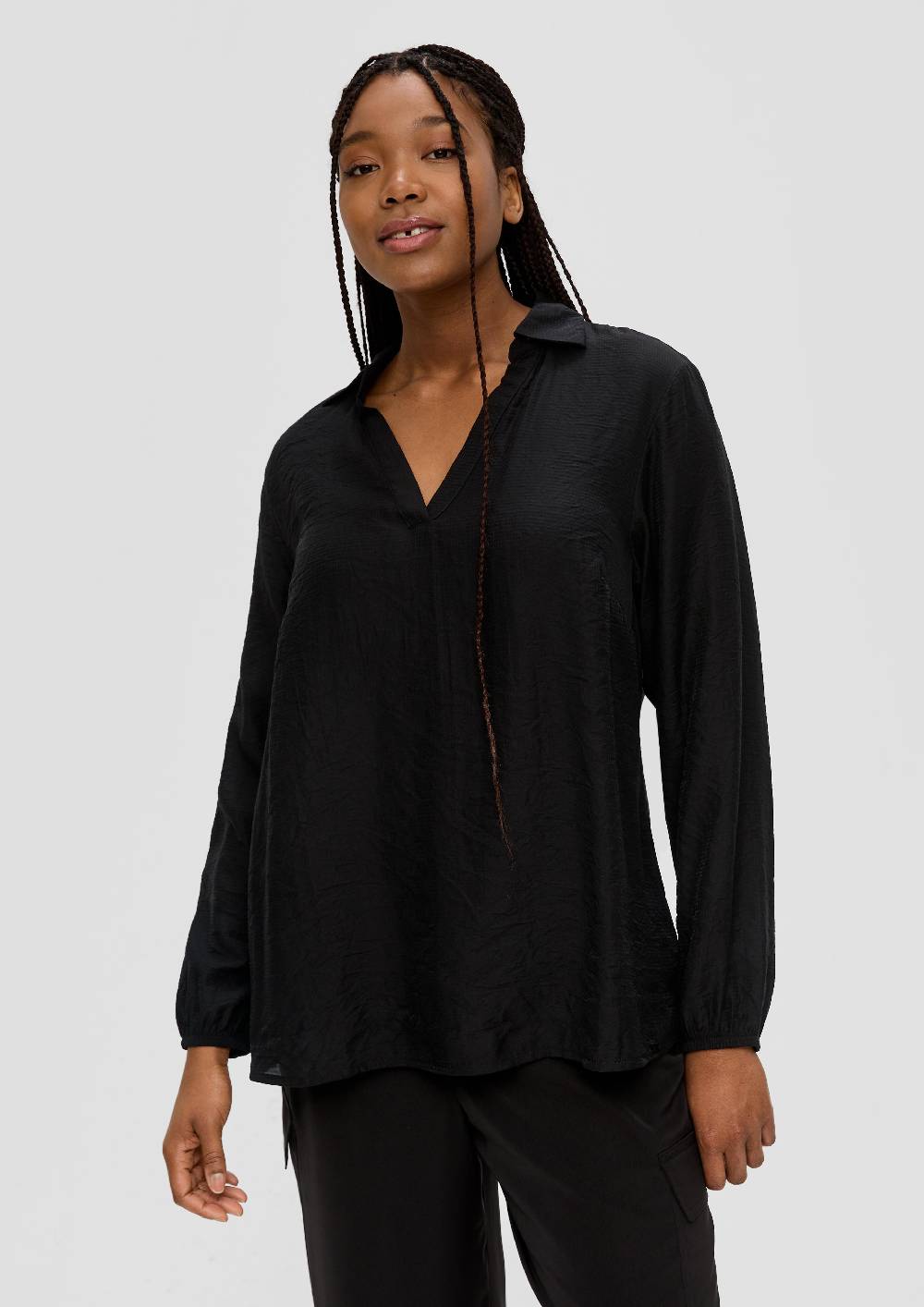s.Oliver Hemdbluse mit Dobby-Struktur zollfrei