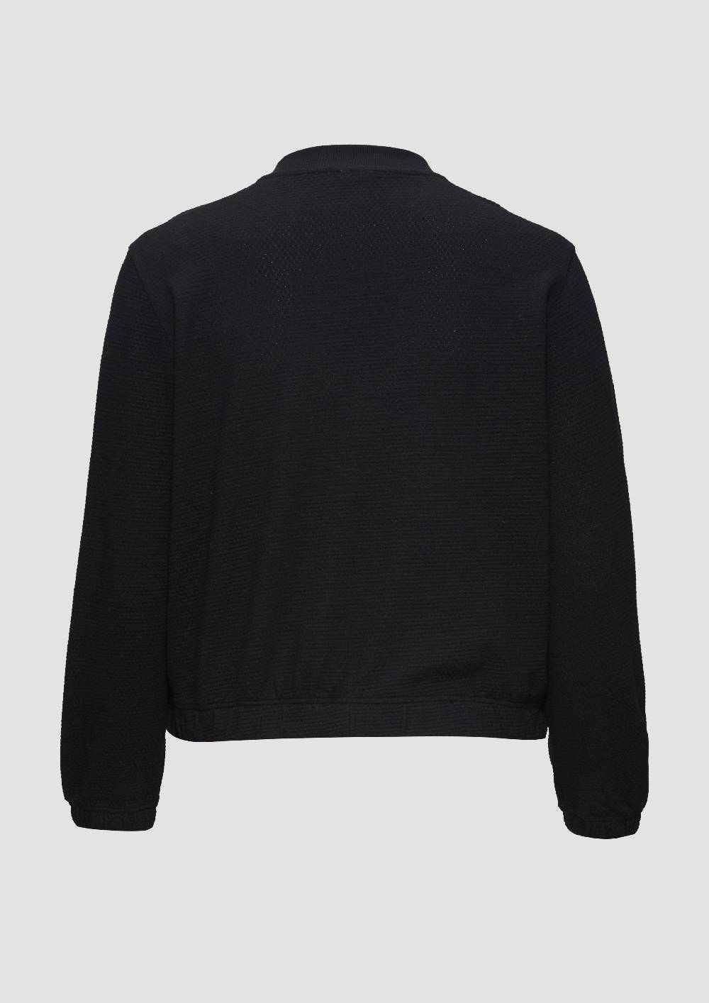 s.Oliver Strukturierter Sweat-Blouson aus Baumwollmix 50% Rabatt für begrenzte Zeit