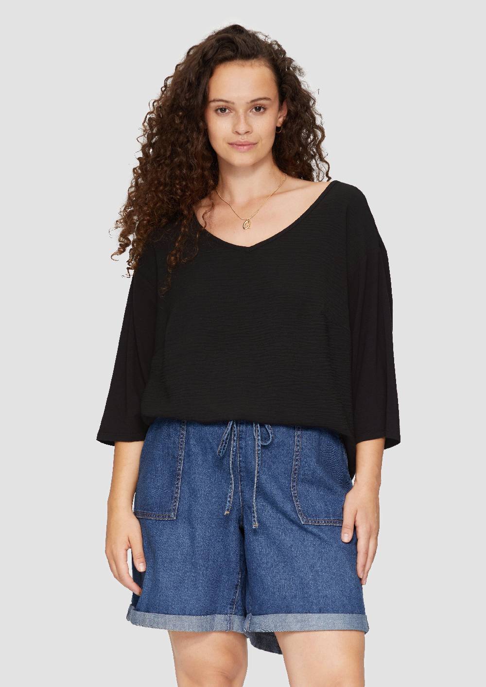 s.Oliver Shirt im Fabricmix und Loose Fit Günstiger Verkauf