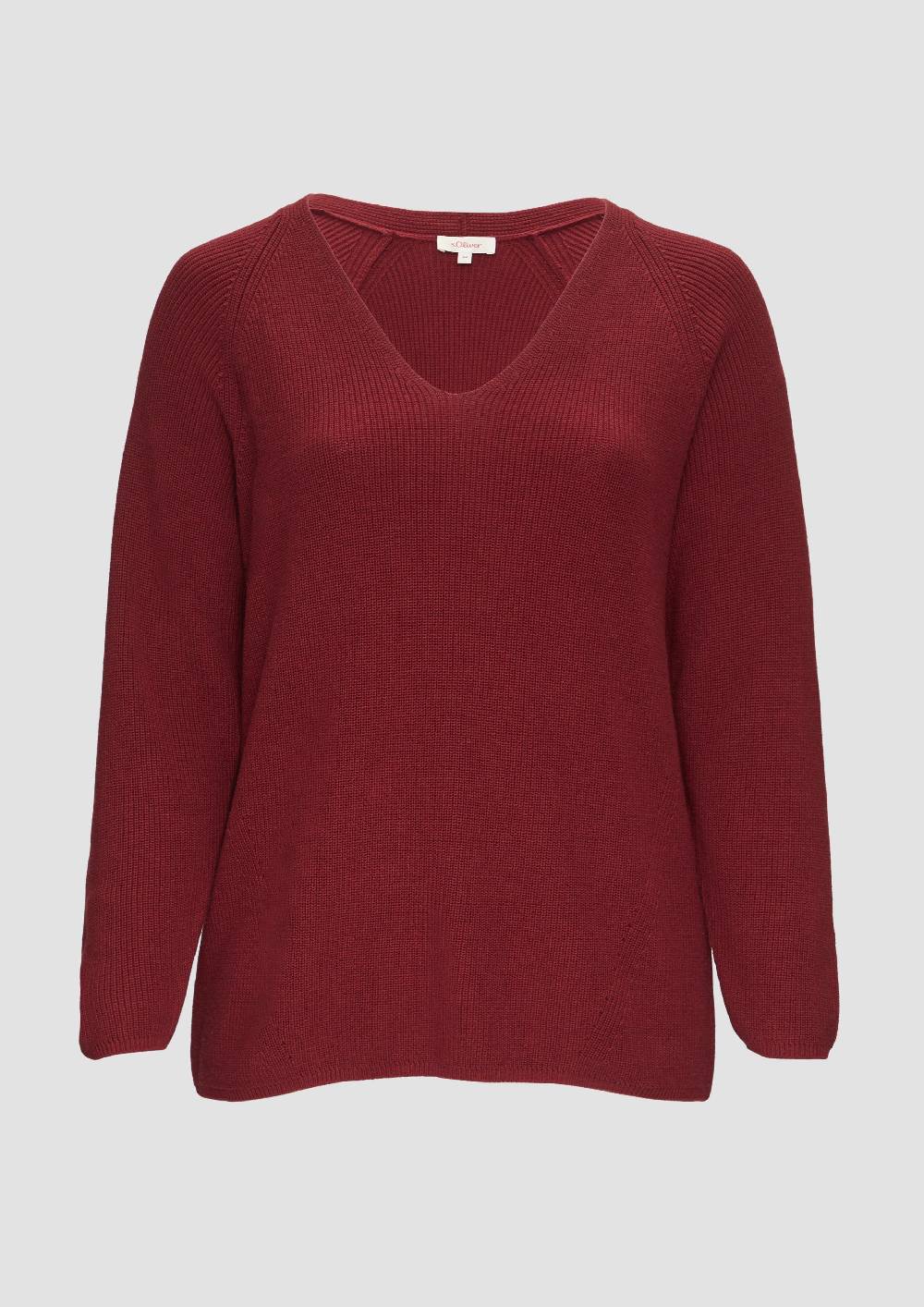 s.Oliver Strickpullover mit V-Ausschnitt im Loose Fit Sonderangebot
