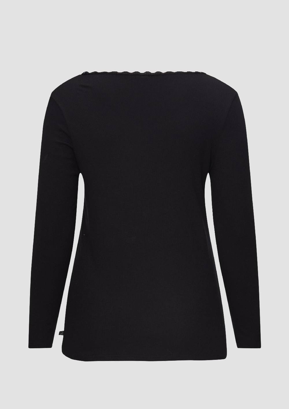 s.Oliver Rippshirt aus Viskosemix mit Spitzendetail Rabatt