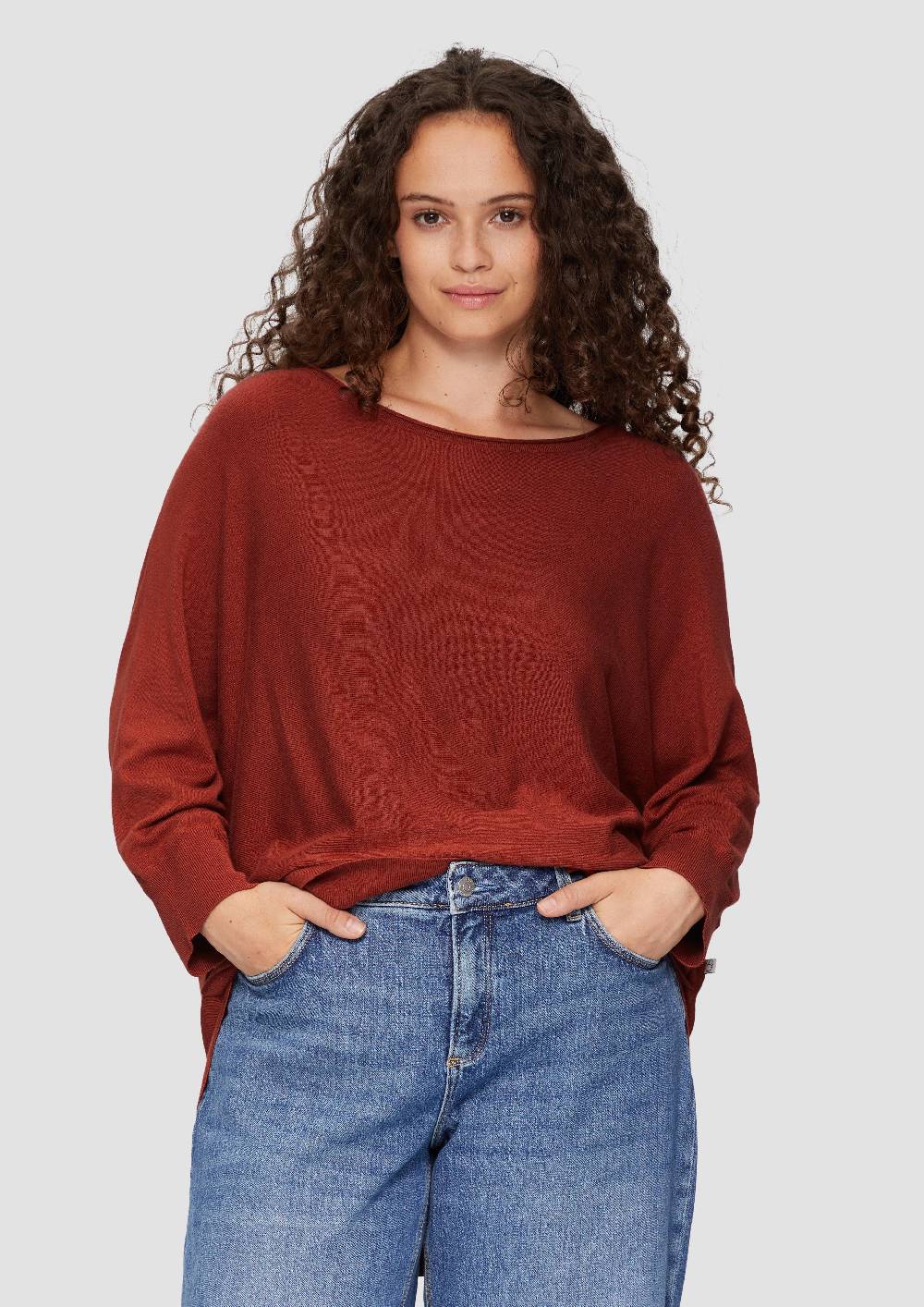 s.Oliver Viskosemix-Pullover mit Fledermausärmeln Günstig kaufen