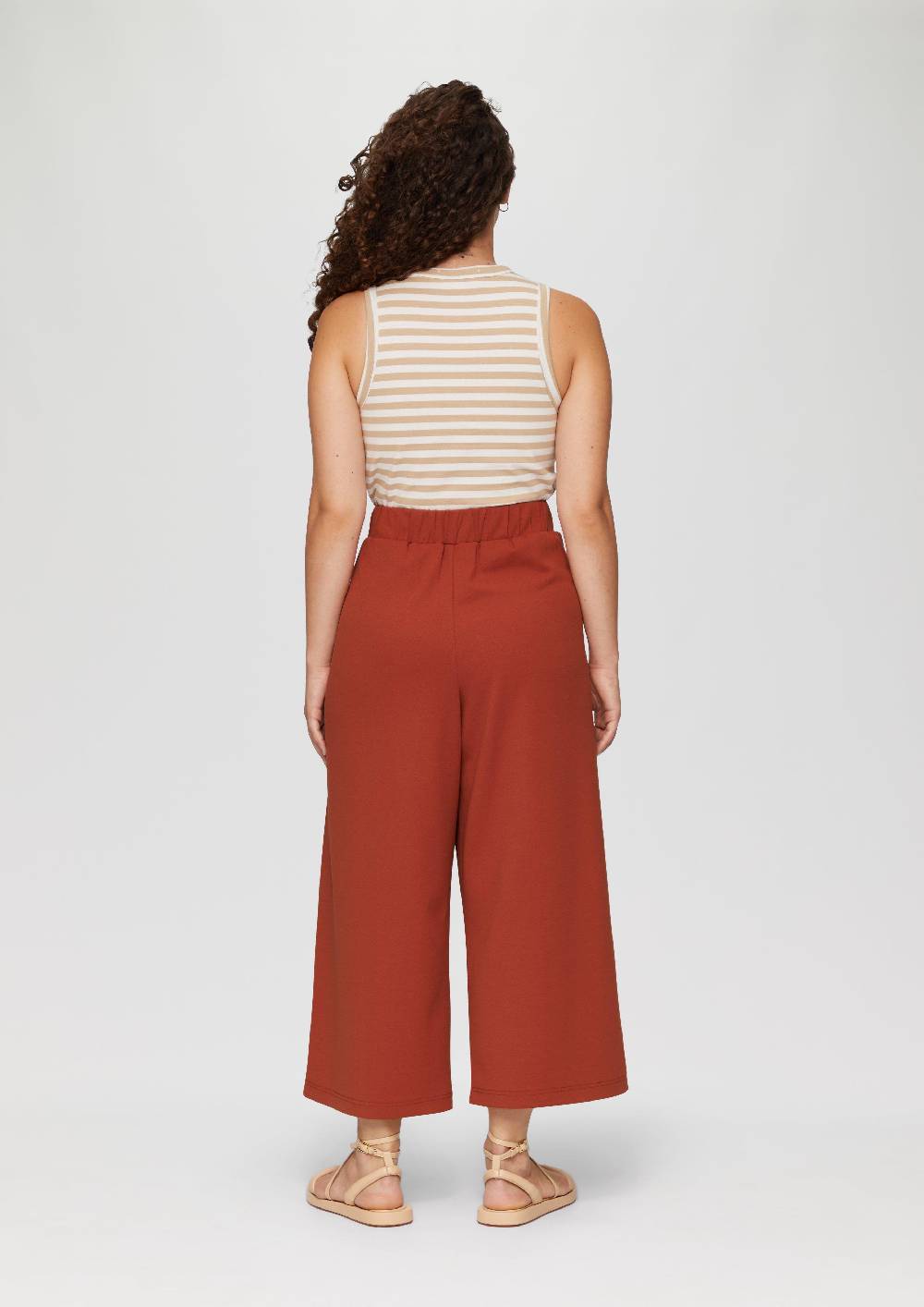 s.Oliver Elastische Wide-Leg-Hose aus Crêpe Saisonschlussverkauf