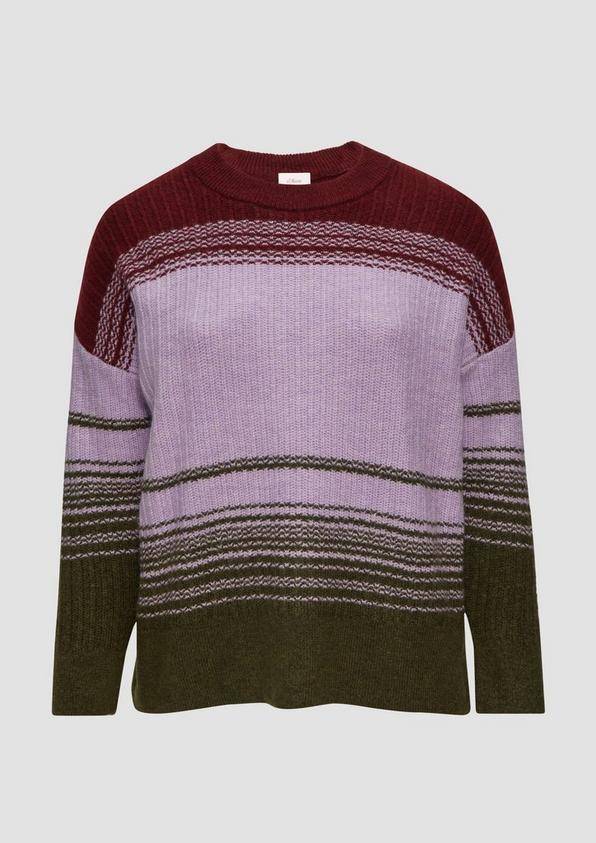s.Oliver Gestreifter Strickpullover im Relaxed Fit Weihnachtsangebot