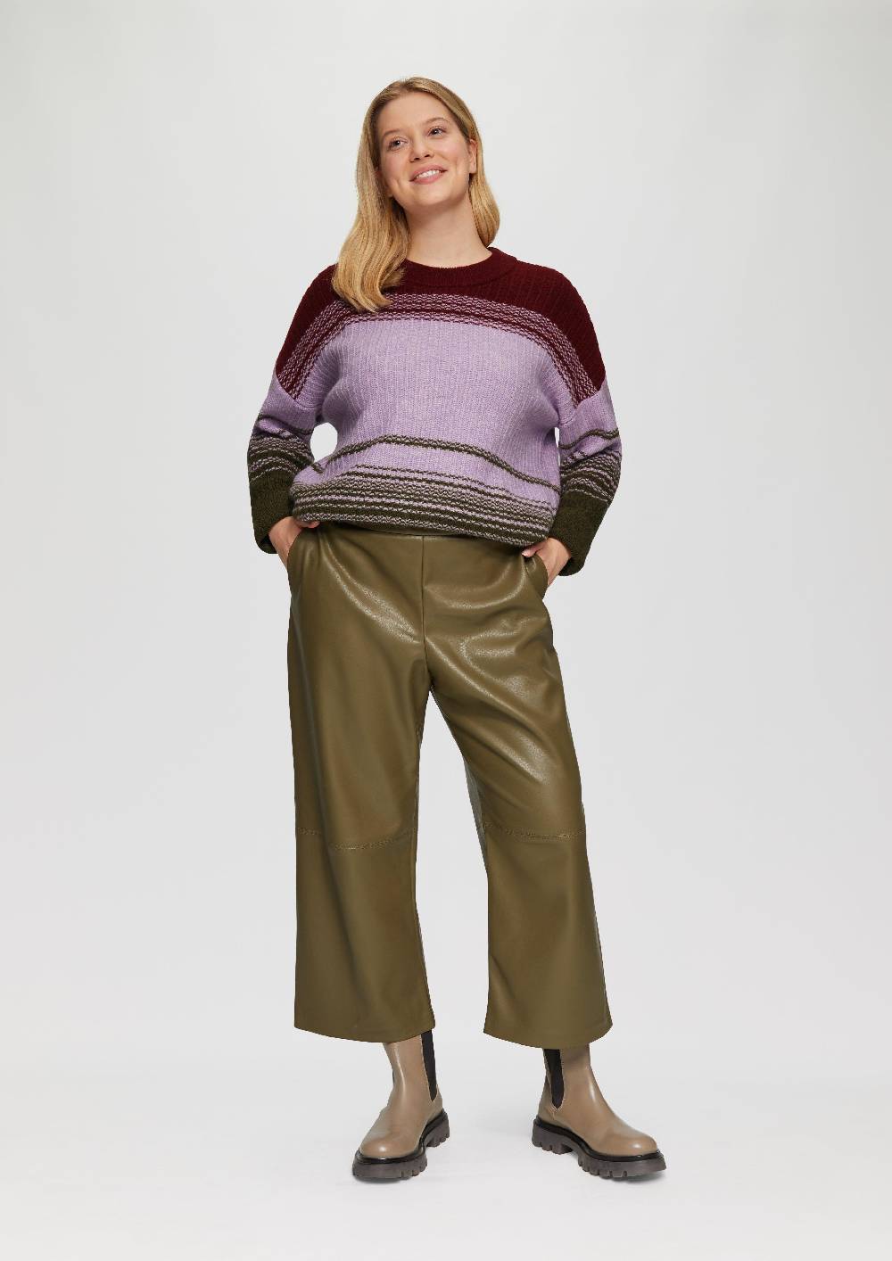 s.Oliver Gestreifter Strickpullover im Relaxed Fit Weihnachtsangebot