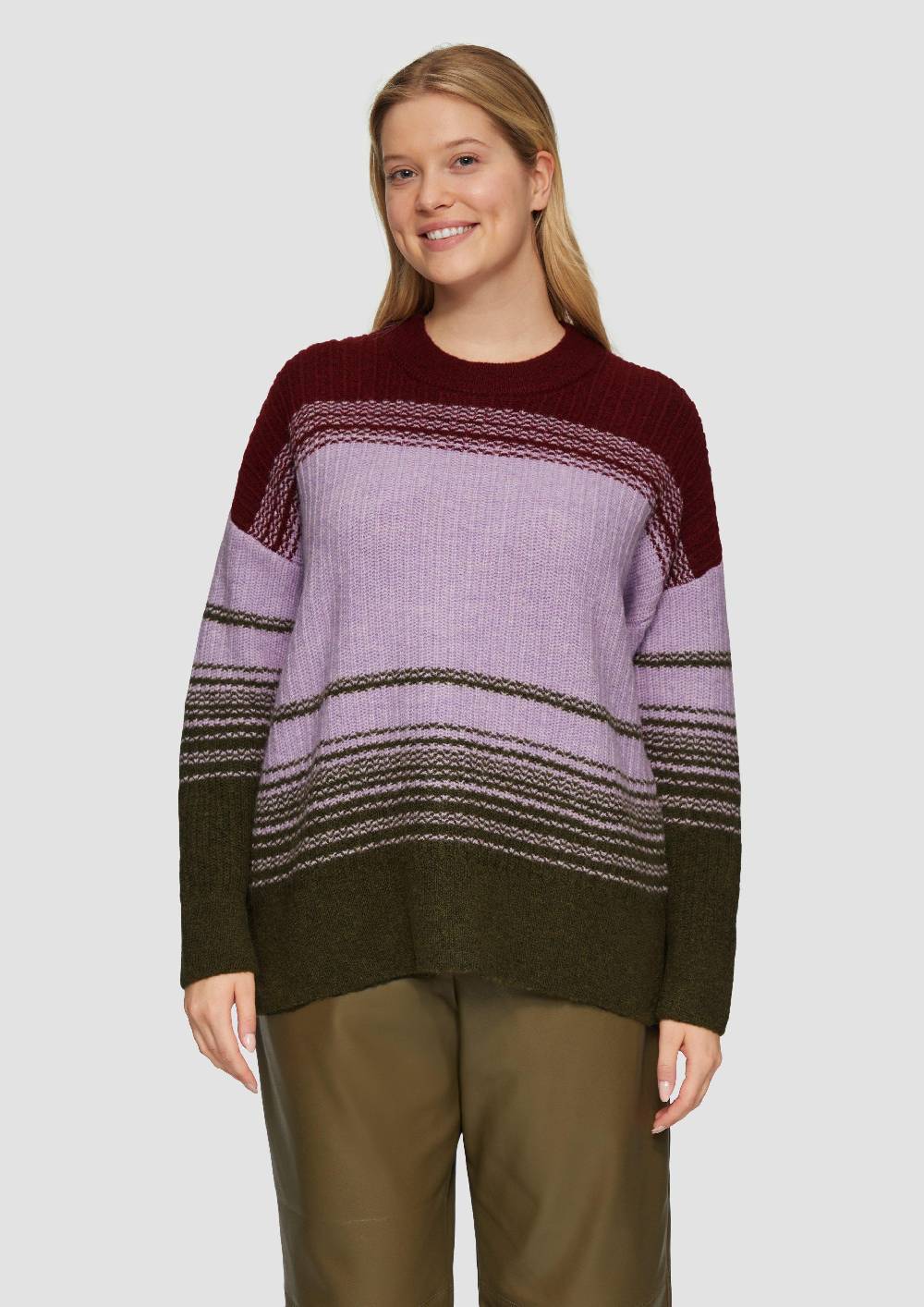s.Oliver Gestreifter Strickpullover im Relaxed Fit Weihnachtsangebot