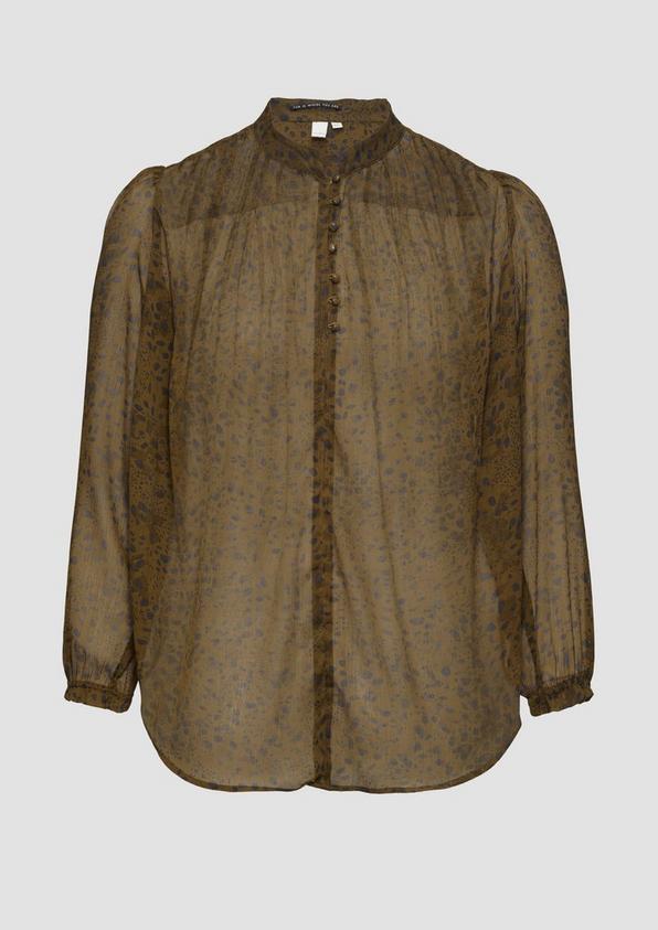 s.Oliver Leicht transparente Chiffonbluse mit Puffärmeln Lagerräumung