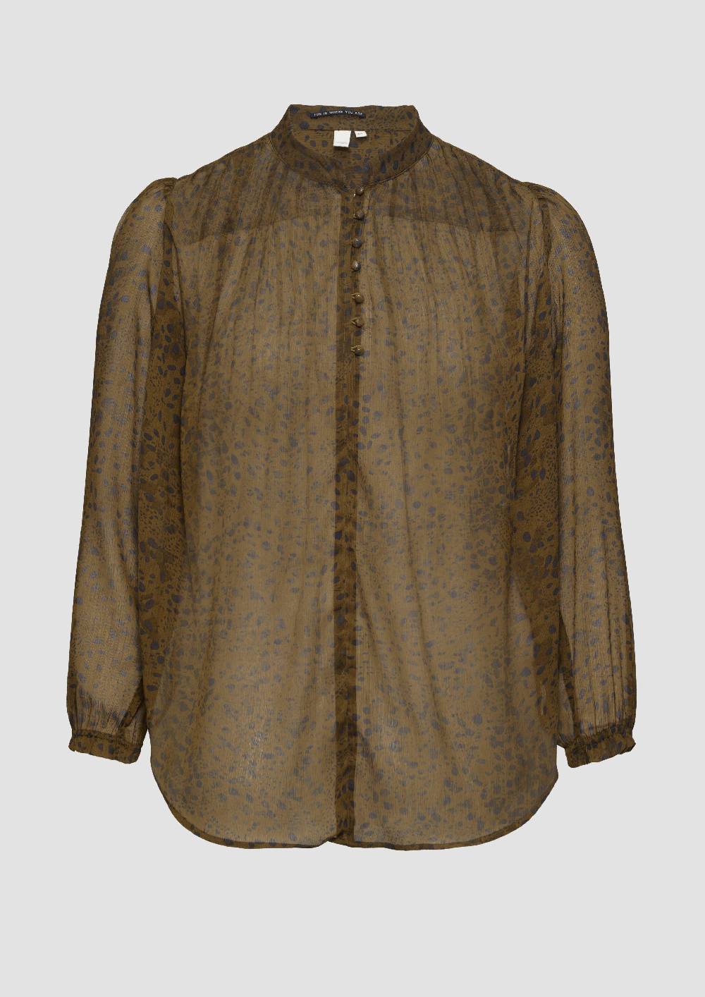 s.Oliver Leicht transparente Chiffonbluse mit Puffärmeln Lagerräumung