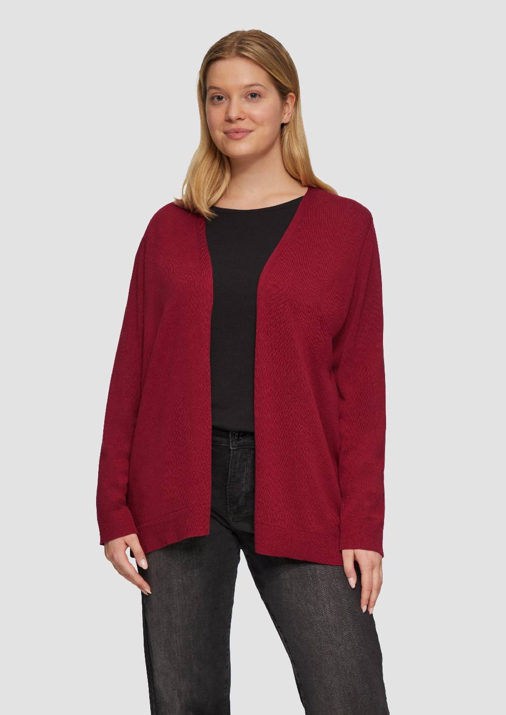 s.Oliver Cardigan aus Viskose-Baumwollmix Heißer Verkauf