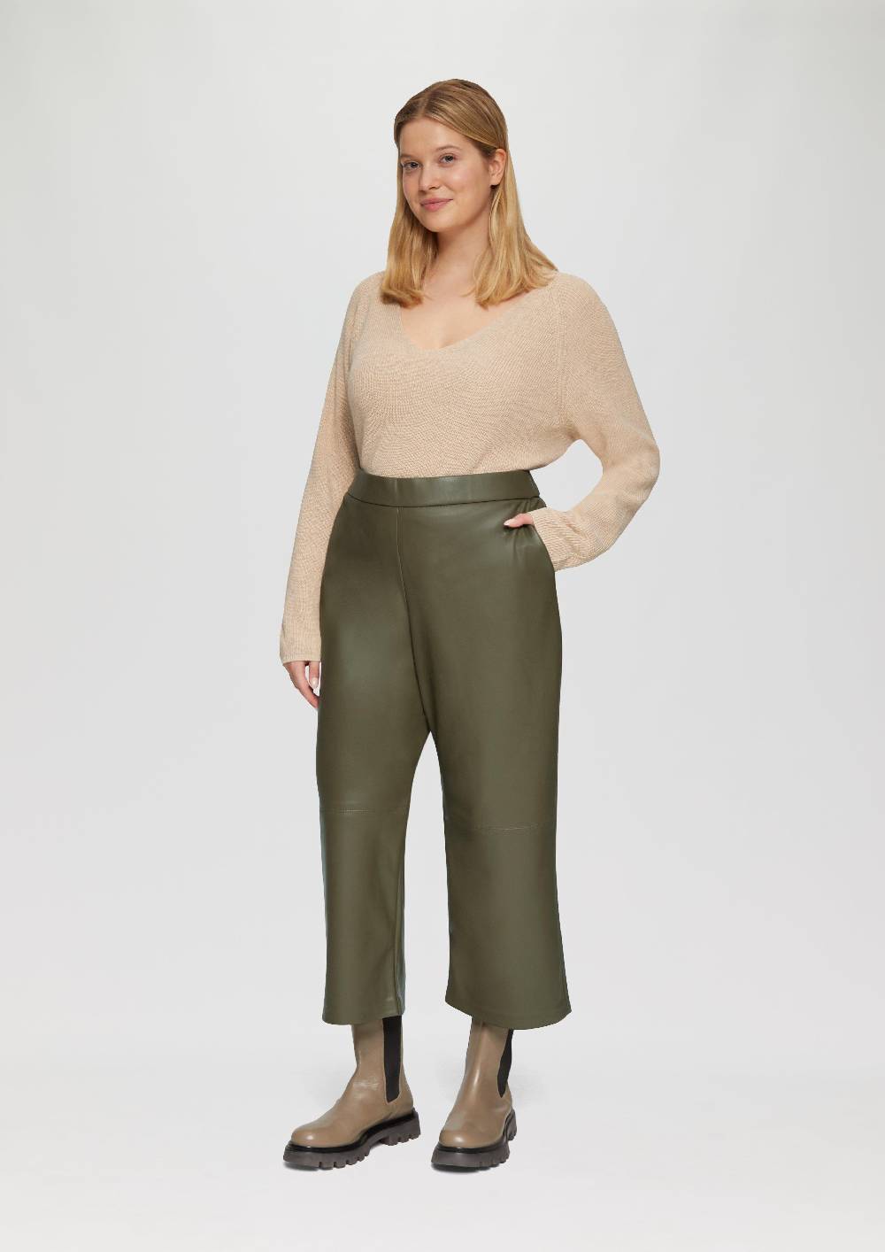 s.Oliver Culotte aus Lederimitat mit Nahtdetails Top Angebot
