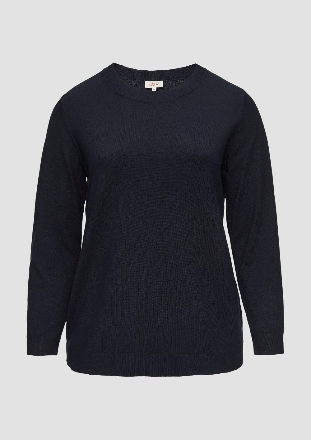 s.Oliver Strickpullover mit Rundhalsausschnitt Tiefpreis
