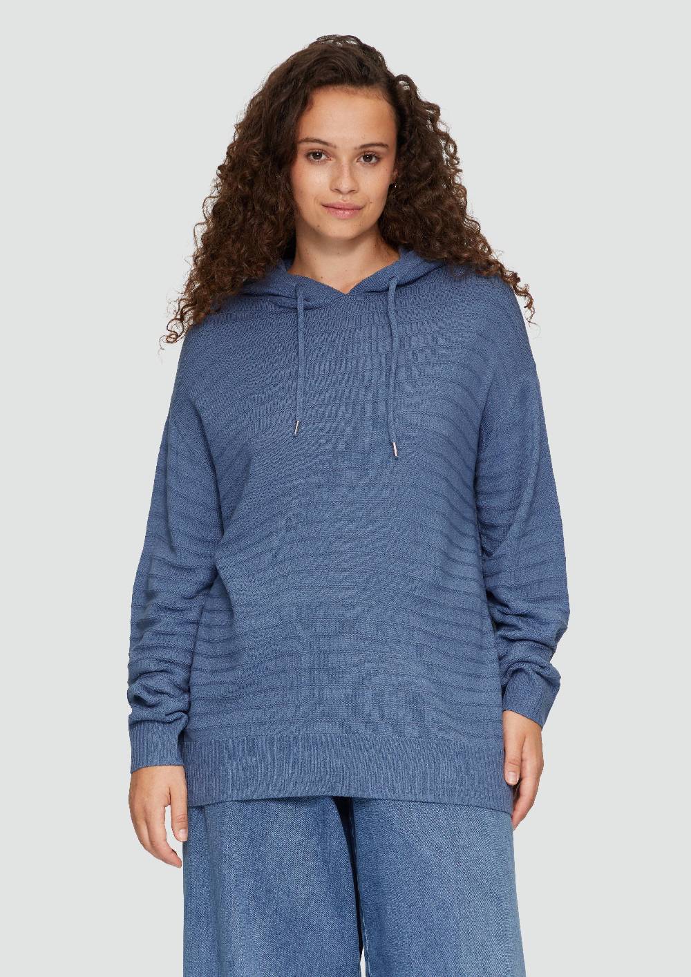 s.Oliver Strukturierter Strickpullover mit Kapuze Letzte 2 Tage