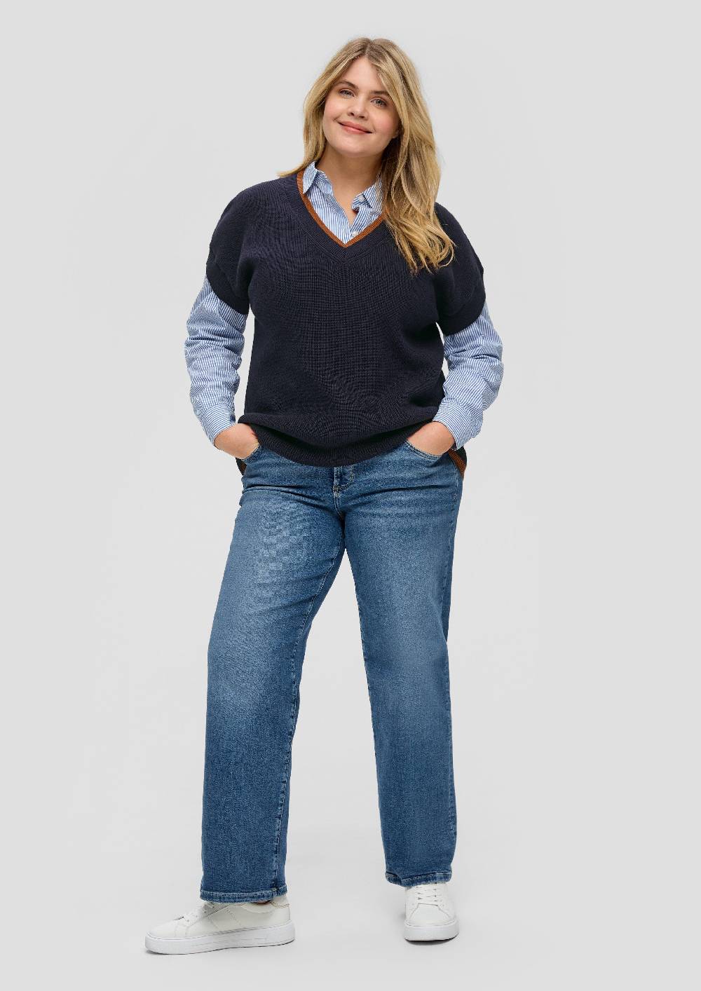 s.Oliver Pullover mit V-Ausschnitt Nur für heute
