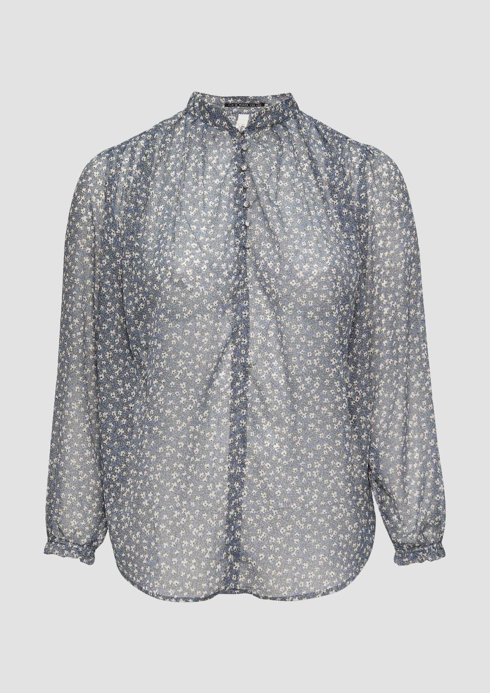 s.Oliver Leicht transparente Chiffonbluse mit Puffärmeln Sonderangebot der Fabrik