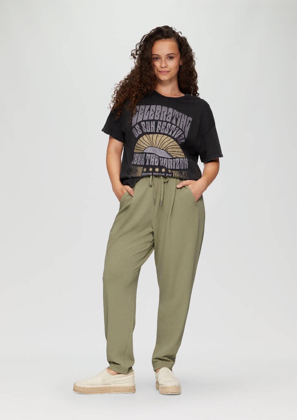 s.Oliver Jogpants aus Interlock-Crêpe Discount Store für neue Produkte