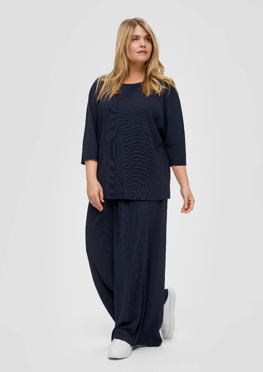 s.Oliver Weite plissierte Hose aus Jersey 50% Rabatt mit kostenlosem Versand