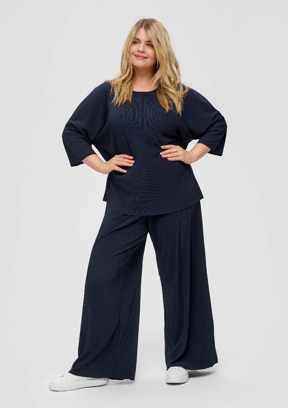 s.Oliver Weite plissierte Hose aus Jersey 50% Rabatt mit kostenlosem Versand
