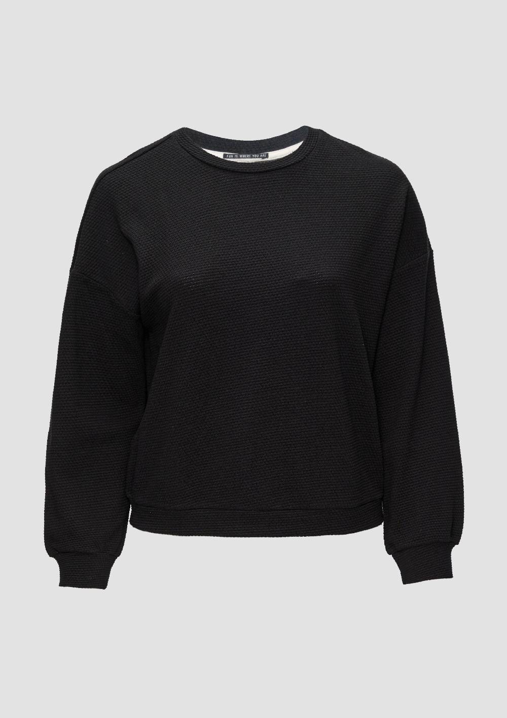s.Oliver Loose Fit-Sweatshirt mit Struktur Black Friday Preise