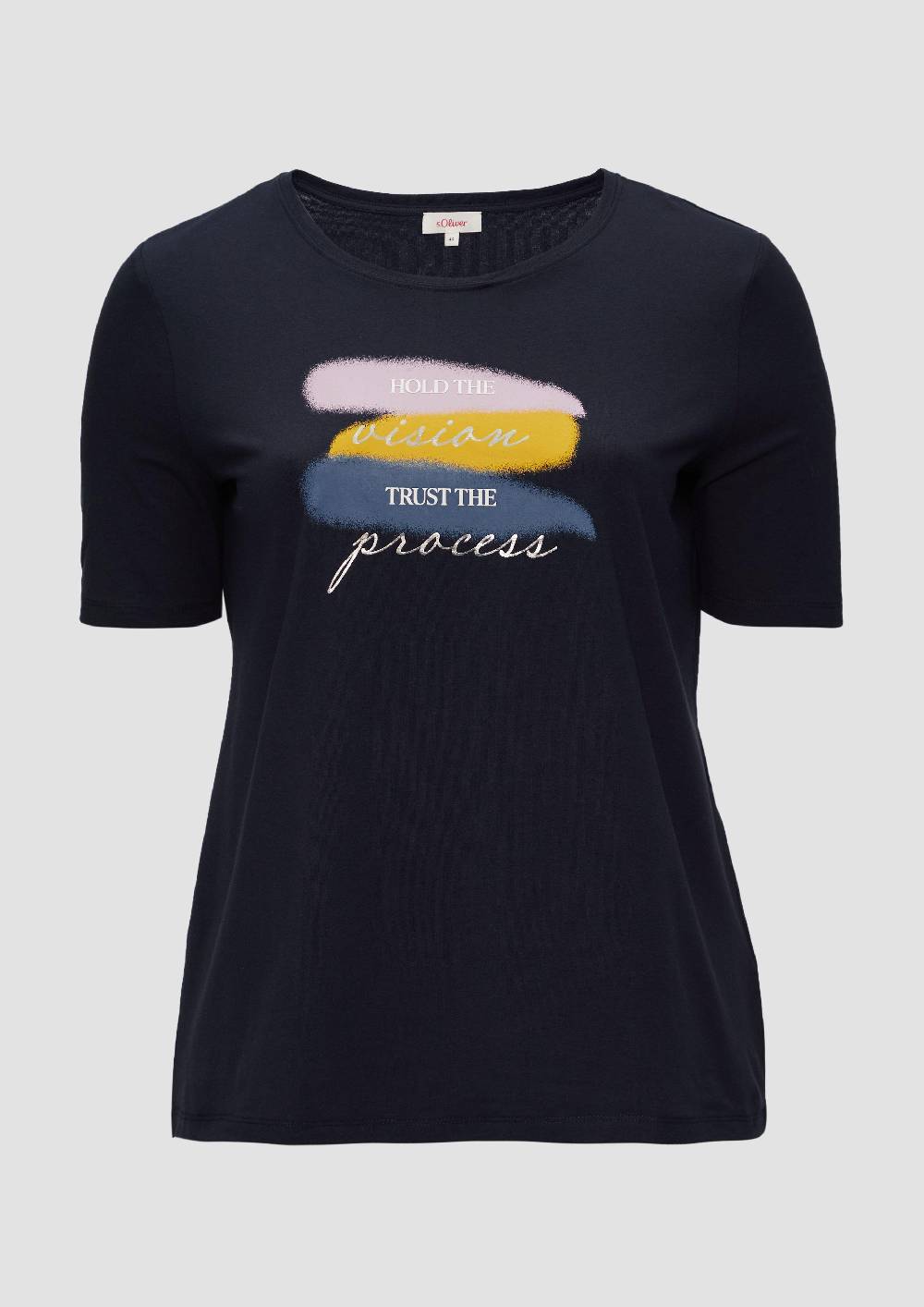 s.Oliver T-Shirt mit Rundhalsausschnitt und Front-Print Im Verkauf