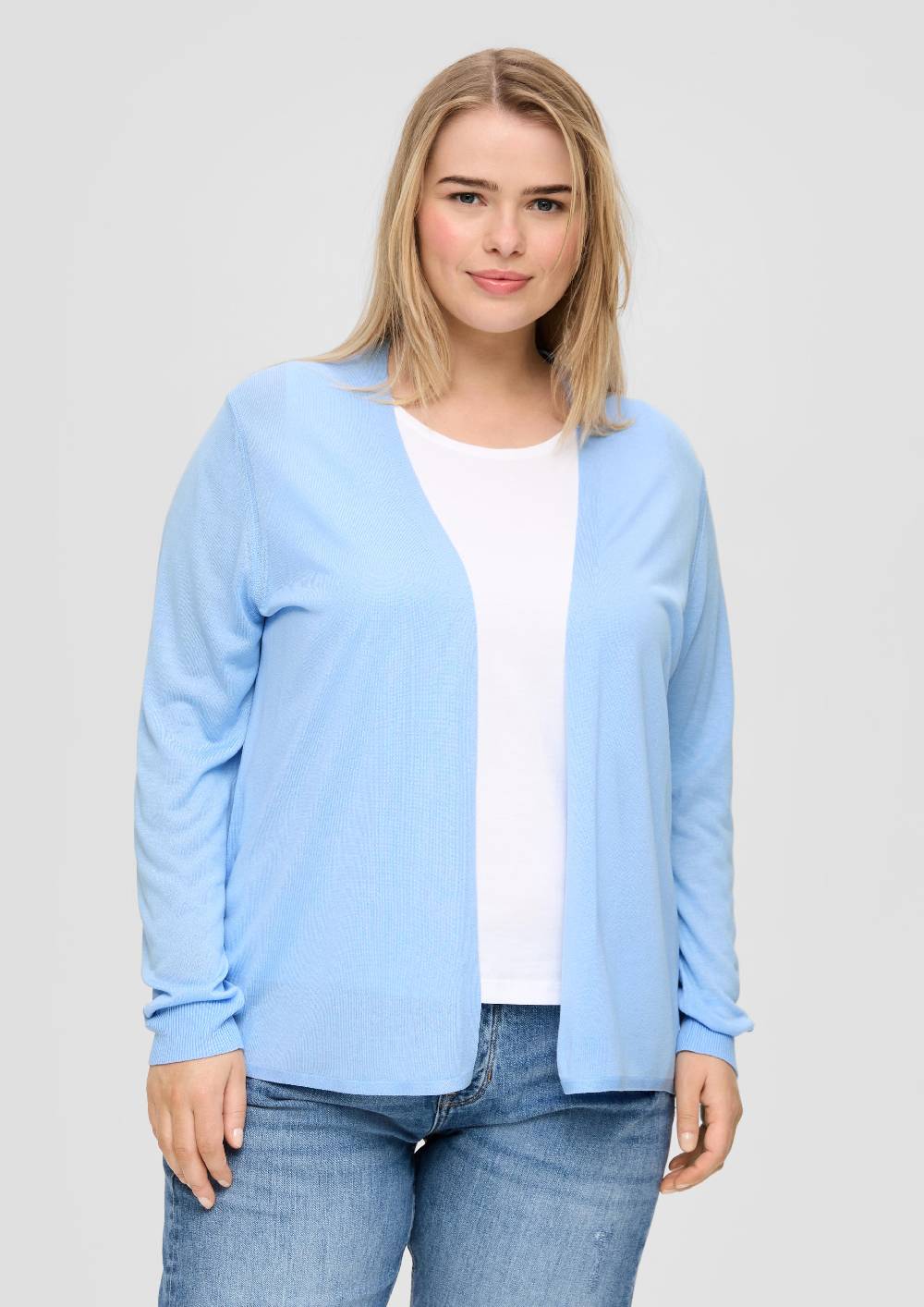 s.Oliver Strickjacke aus Viskose-Stretch mit Rippbündchen Angebote