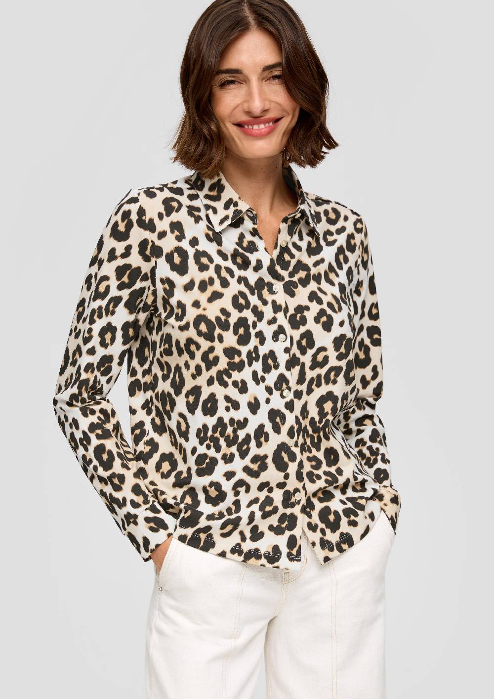 s.Oliver Hemdbluse aus Jersey Schlussverkauf