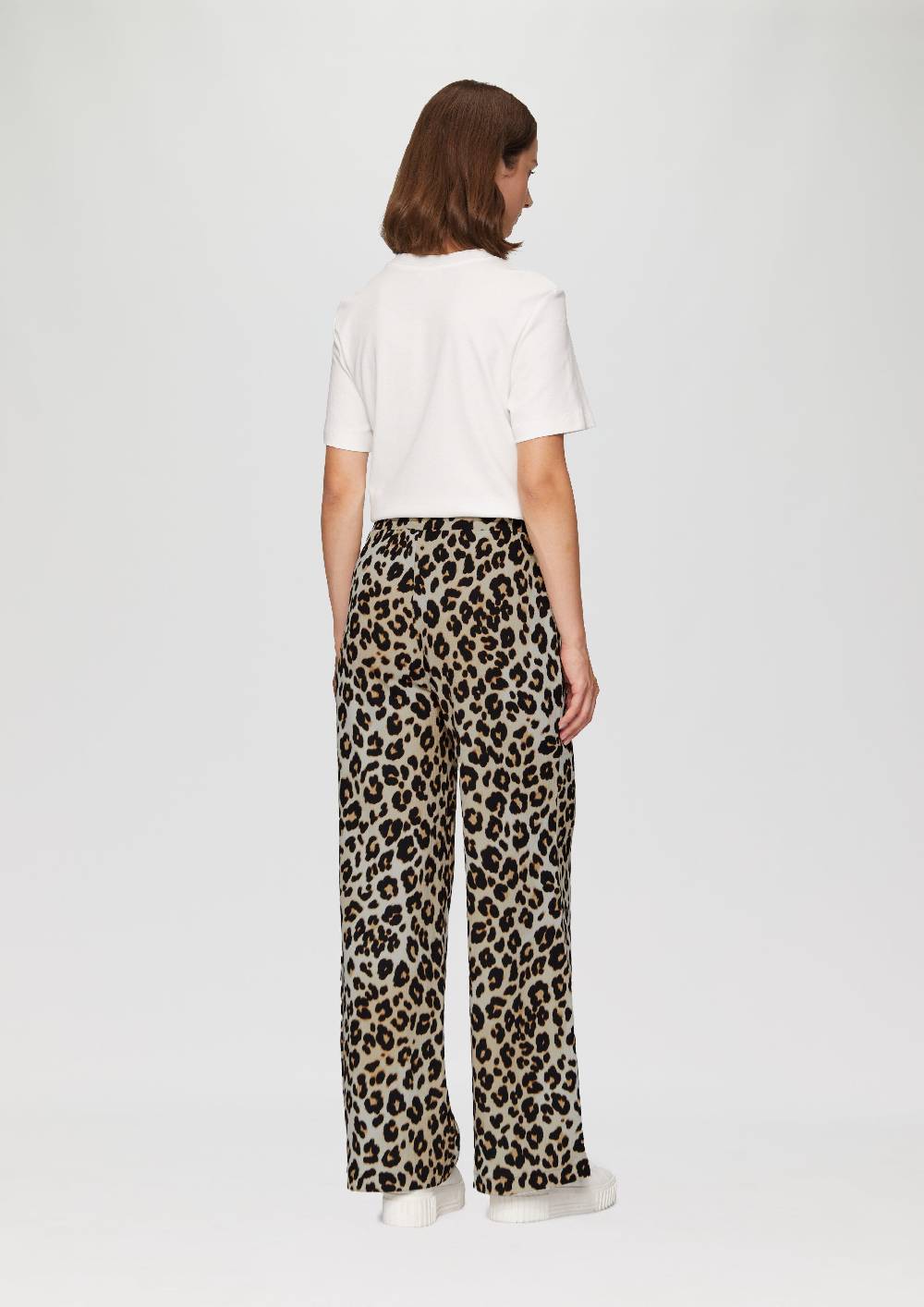 s.Oliver Hose mit Wide Leg aus strukturiertem Jersey Limitierter Zeitrabatt