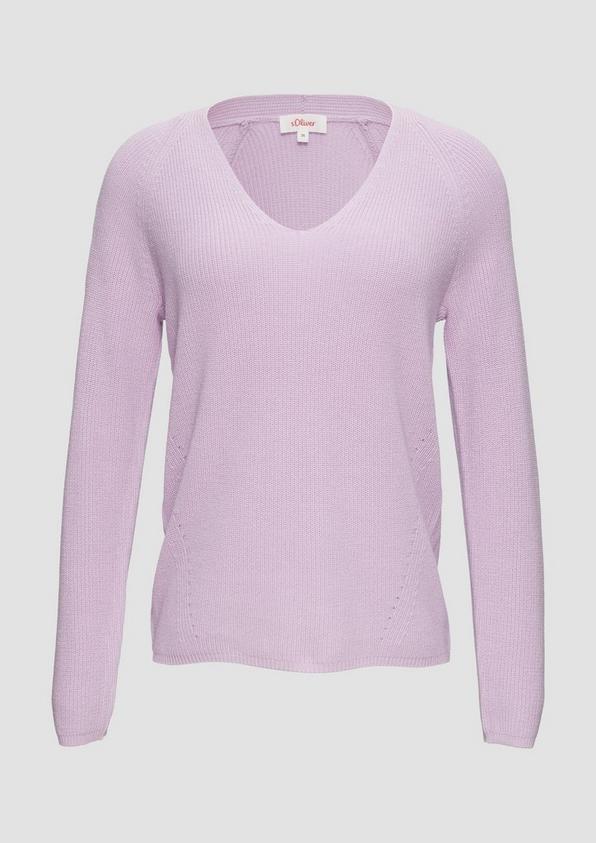 s.Oliver Strickpullover mit V-Ausschnitt und Raglan-Ärmeln Fabrik Onlineshop