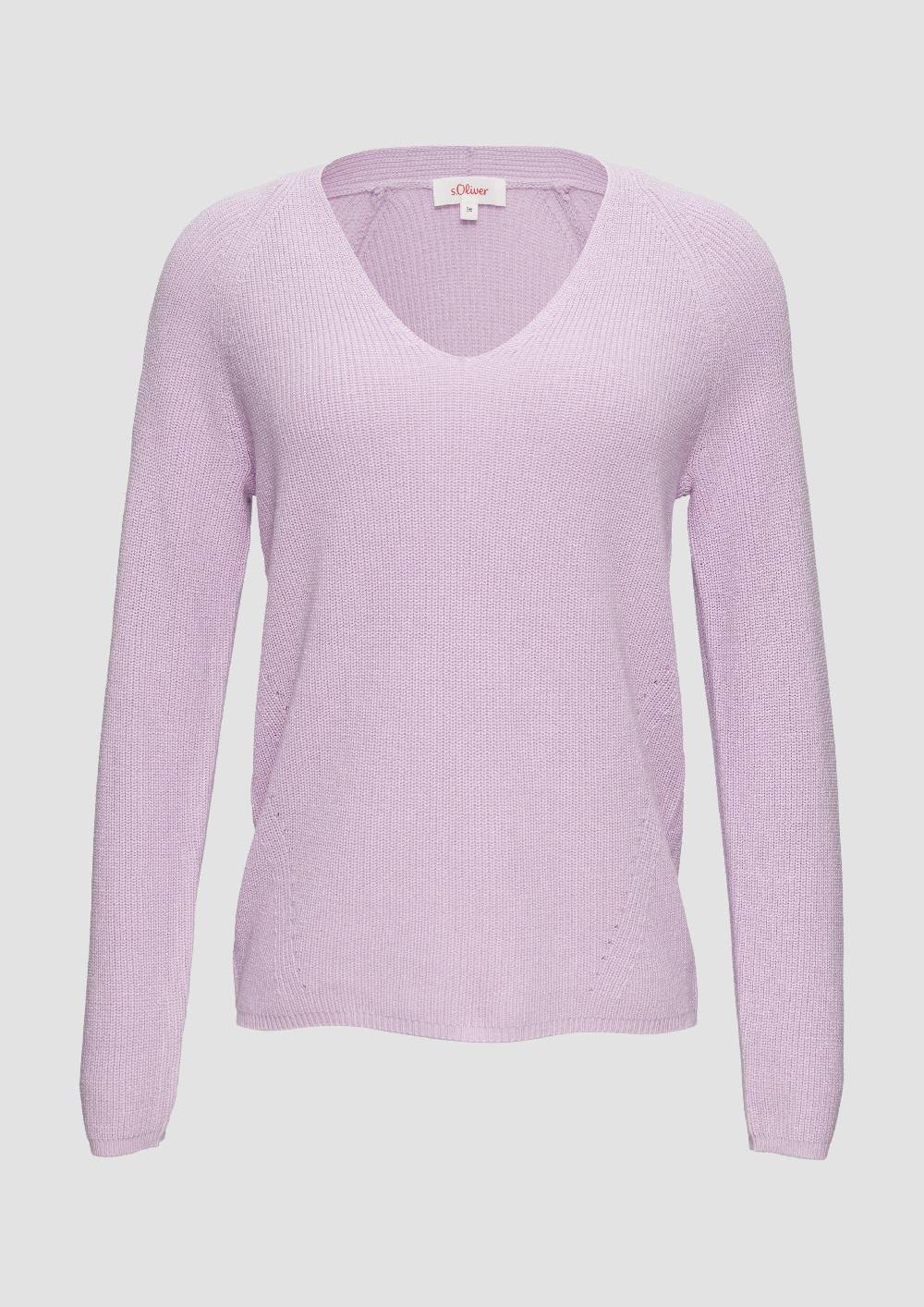 s.Oliver Strickpullover mit V-Ausschnitt und Raglan-Ärmeln Fabrik Onlineshop