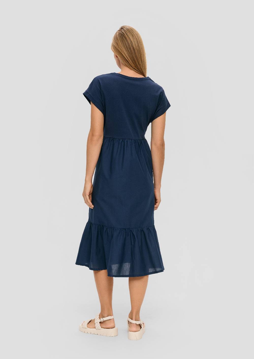 s.Oliver Luftiges Baumwollkleid im Fabricmix und Relaxed Fit Versandkostenfrei