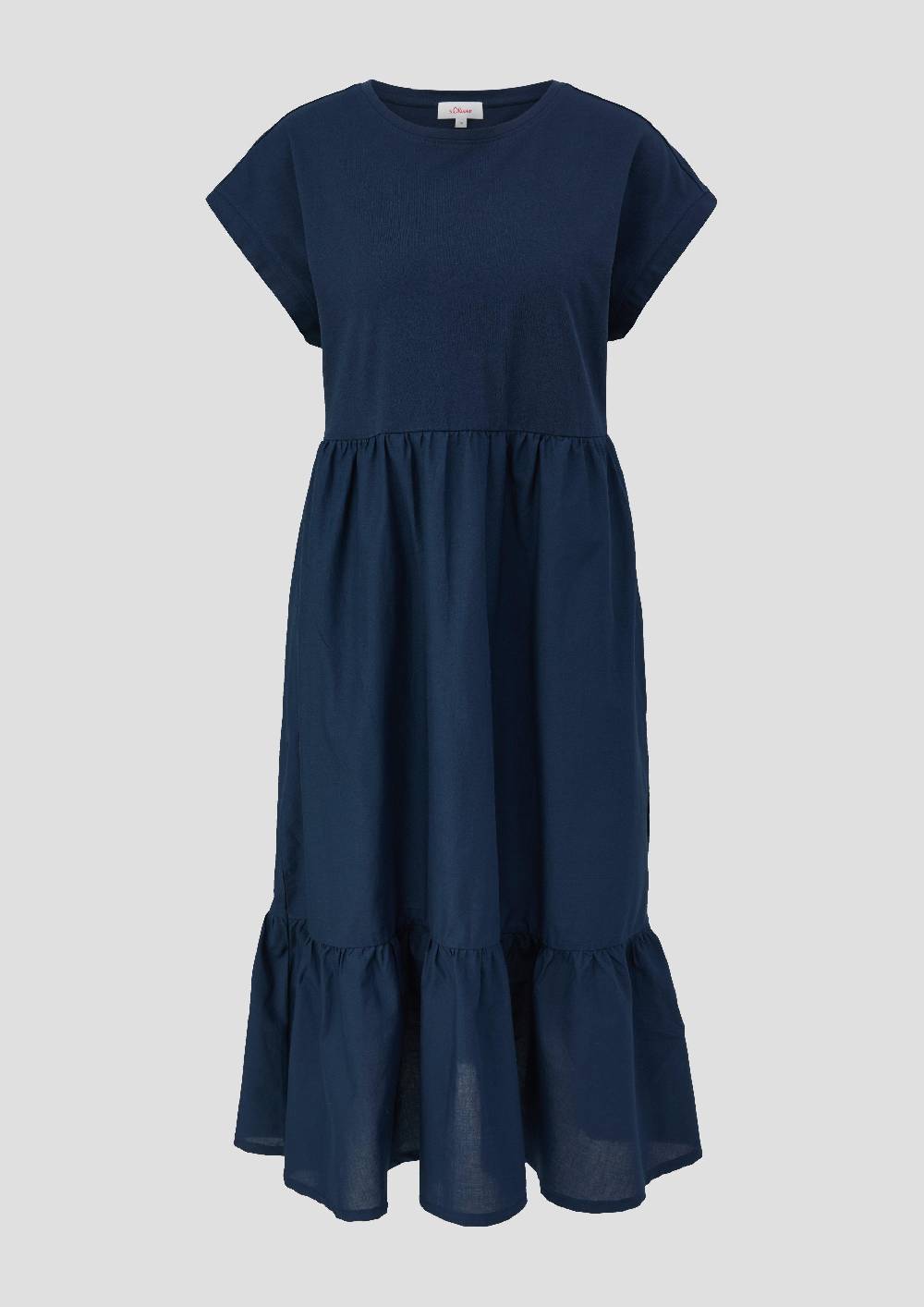 s.Oliver Luftiges Baumwollkleid im Fabricmix und Relaxed Fit Versandkostenfrei