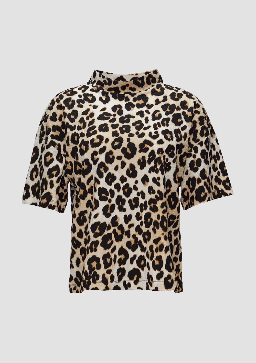 s.Oliver Crêpe-Shirt mit Stehkragen Großer Ausverkauf