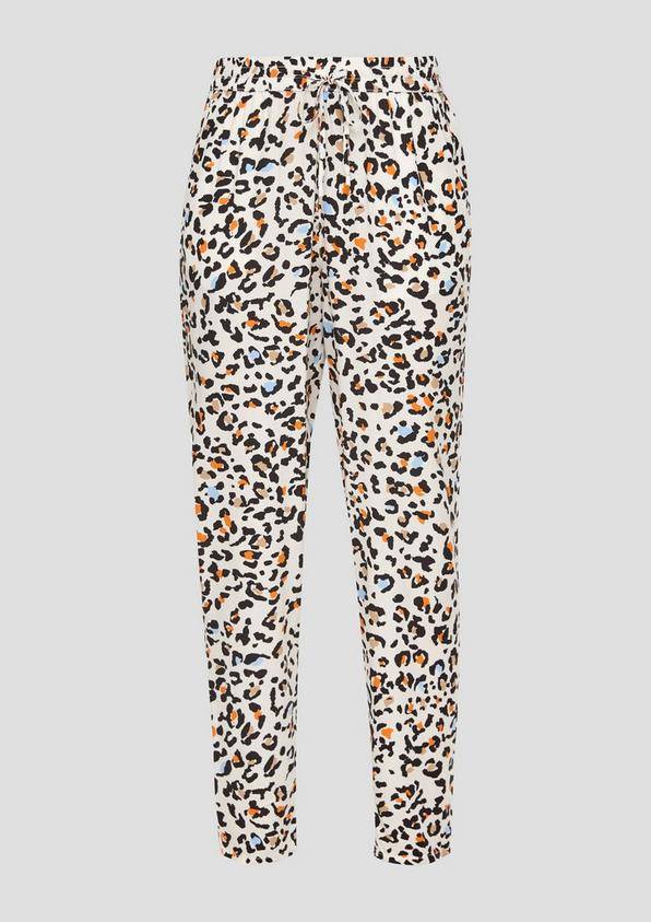 s.Oliver Hose aus reiner Viskose mit Artwork-Print Online Shopping