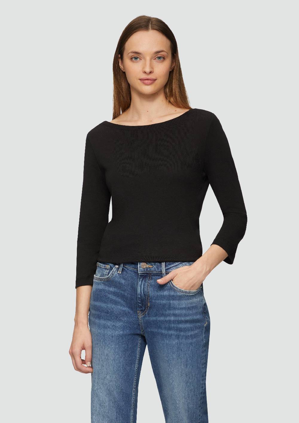 s.Oliver T-Shirt mit 3/4-Arm und U-Boot Ausschnitt Exklusivangebot