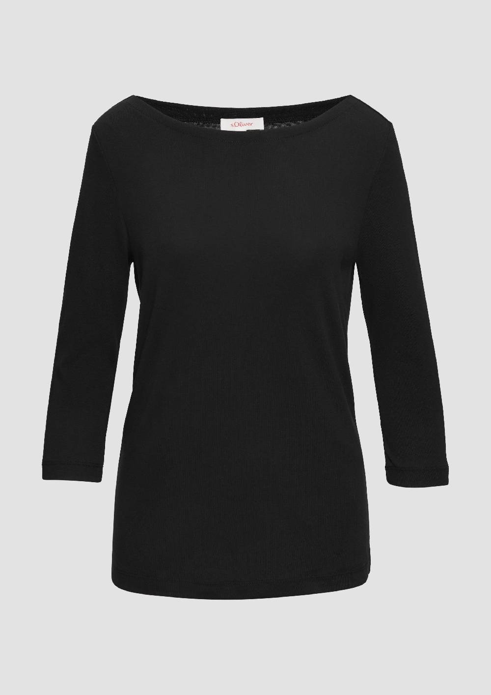 s.Oliver T-Shirt mit 3/4-Arm und U-Boot Ausschnitt Exklusivangebot