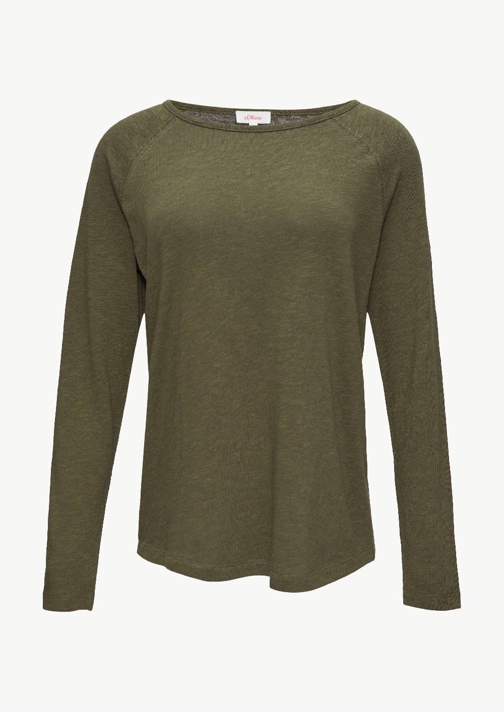 s.Oliver Langarmshirt mit Flammgarnstruktur und Raglanärmeln Cyber Monday