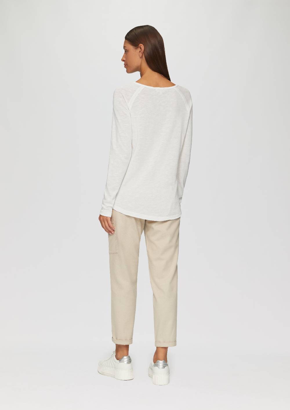 s.Oliver Langarmshirt mit Flammgarnstruktur und Raglanärmeln Osterangebot