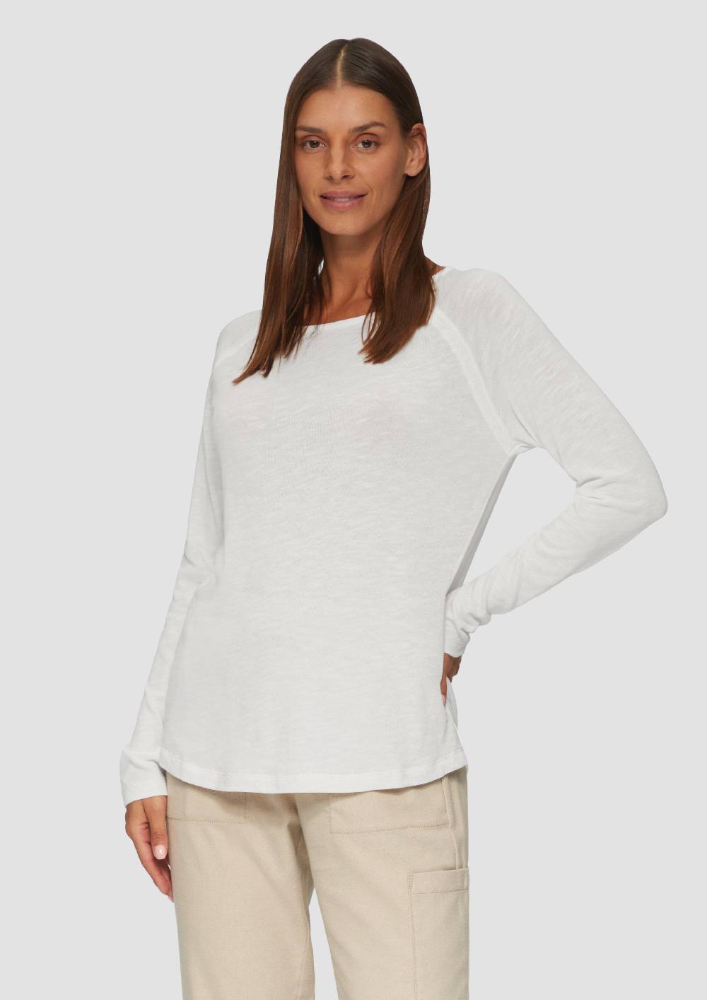 s.Oliver Langarmshirt mit Flammgarnstruktur und Raglanärmeln Osterangebot