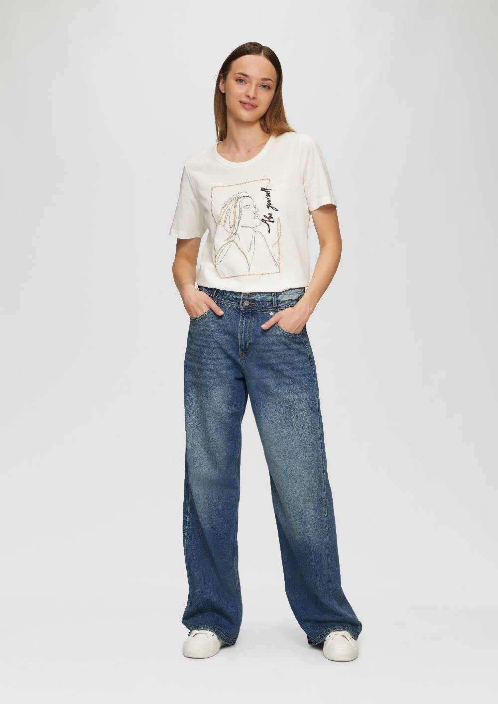 s.Oliver Jeans Suri / Regular Fit / High Rise / Wide Leg Lagerräumung