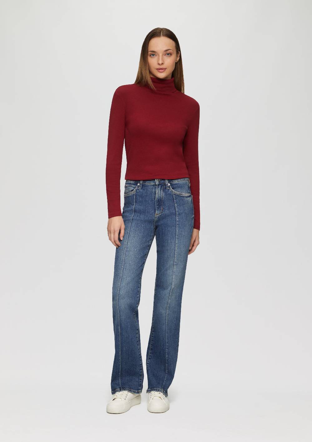 s.Oliver Jeans Flare / Slim Fit / Mid Rise / Flared Leg / mit Nahtdetail Heißer Verkauf
