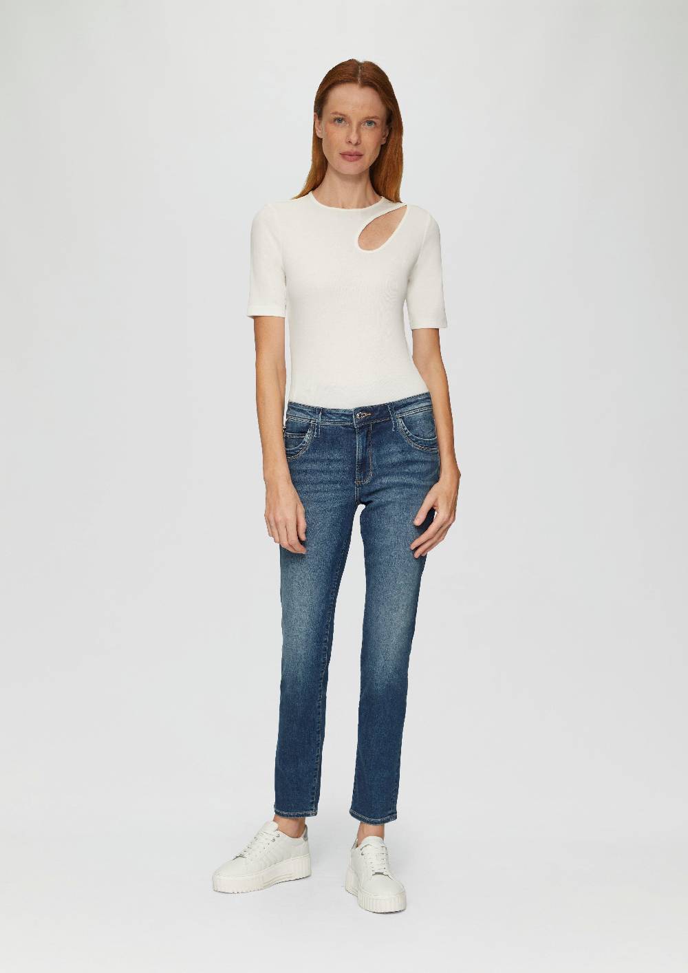 s.Oliver Jeans Betsy / Slim Fit / Mid Rise / Slim Leg / mit Zipp-Detail Top Angebot